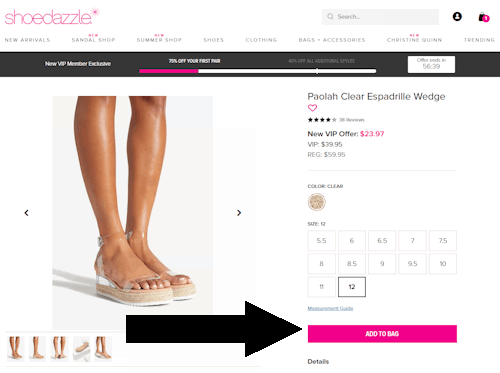 shoedazzle step one