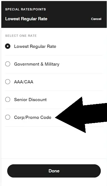 How to use a Marriott promo code Step 4