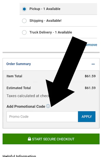 How to redeem a Lowes coupon - Step 3