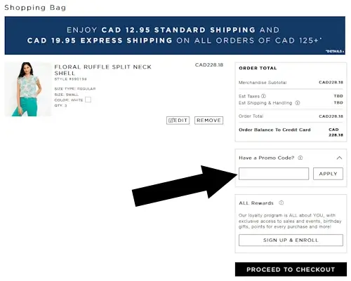 How to use a coupon on loft - Step 3