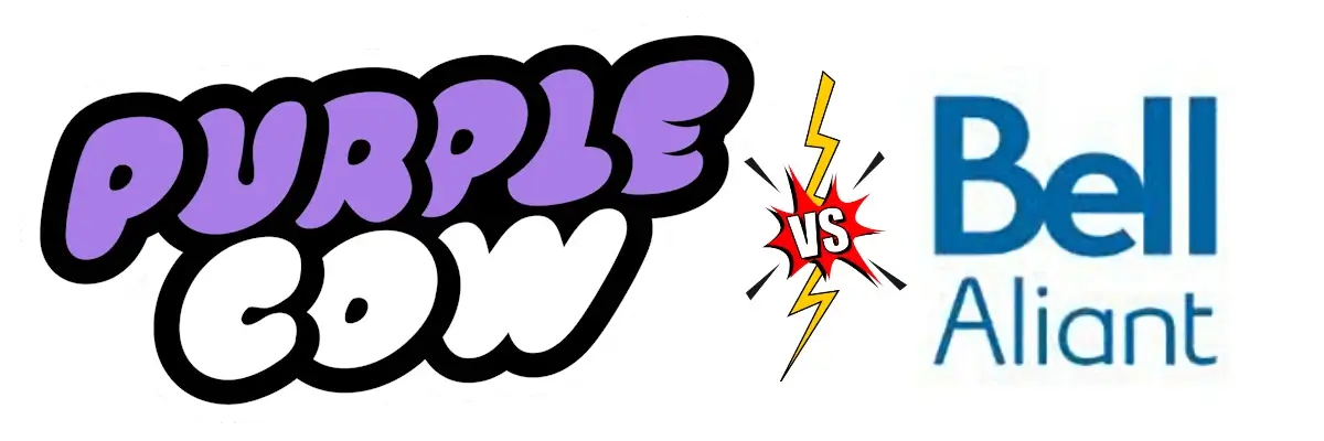 purple cow logo vs bell aliant logo